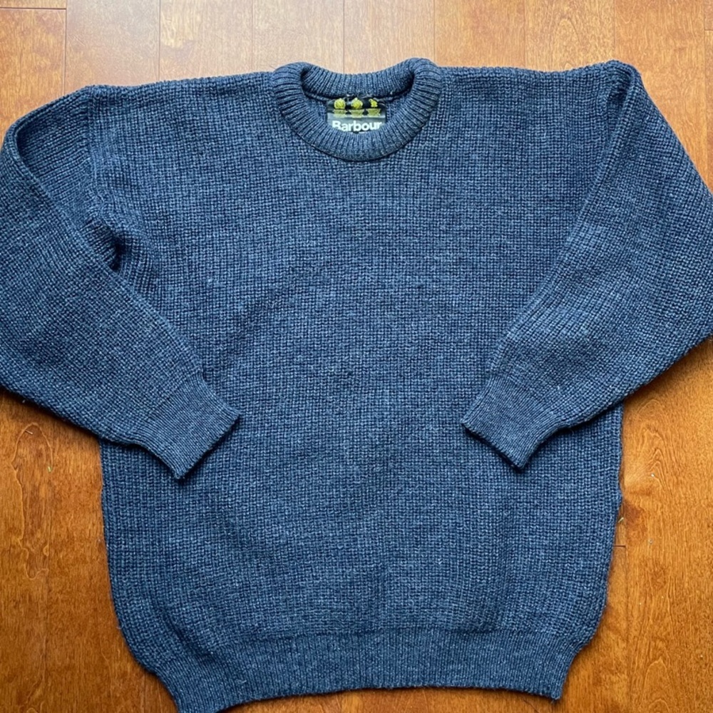 Blue/Navy 100% Wool Barbour Sweater